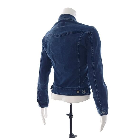 Levi's Solid Blue Denim Jacket Long Sleeve Womens Size Small - Picture 7 of 11